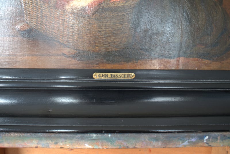 GERESERVEERD Christoffel Bisschop (1828 - 1904), schilderij, Moeder met baby