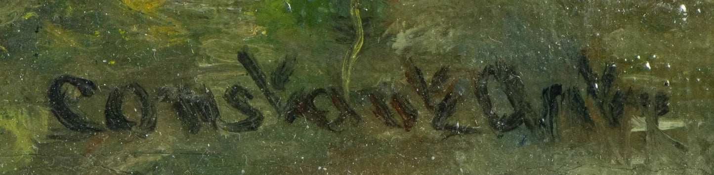 VERKOCHT Constant Artz (1870 - 1951), familie eenden, olieverf schilderij