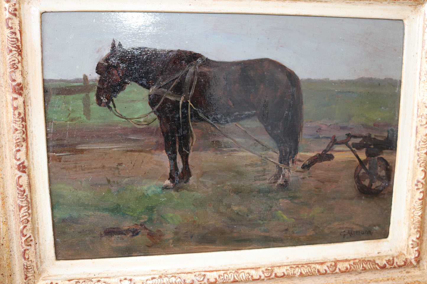 VERKOCHT Gerard Altman (1877 - 1940) schilderij olieverf op paneel