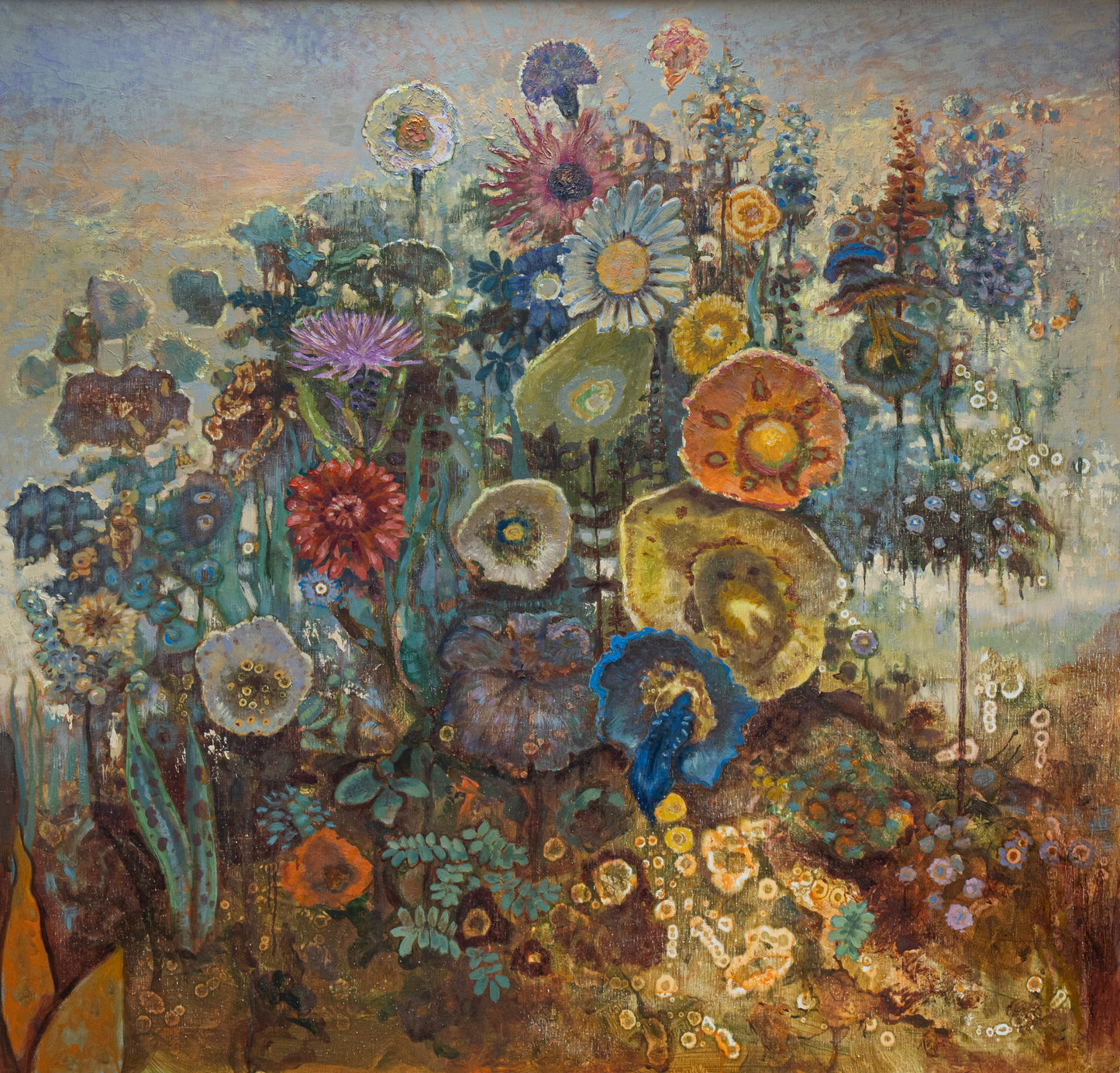 Peter Willemse, 2025, olieverf op canvas, 125 x 130 cm, Orange Crush,