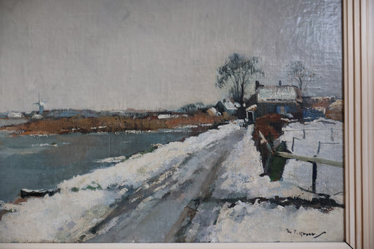 Piet Groen 1886-1964, winters landschap