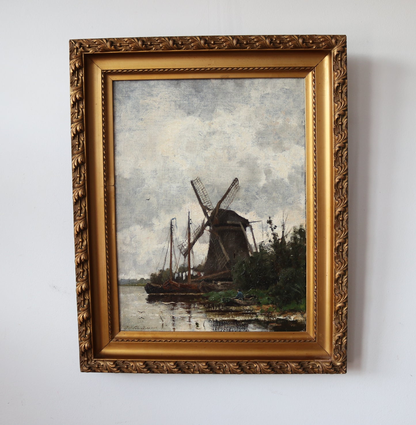 VERKOCHT Gerard Altman (1877 - 1940), schilderij olieverf op paneel